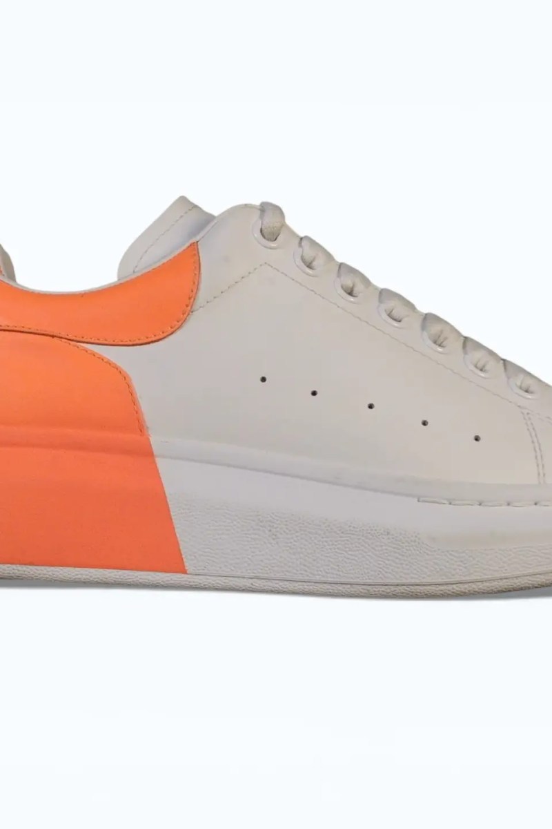 Alexander McQueen-Off-White & Orange Oversized Sneakers