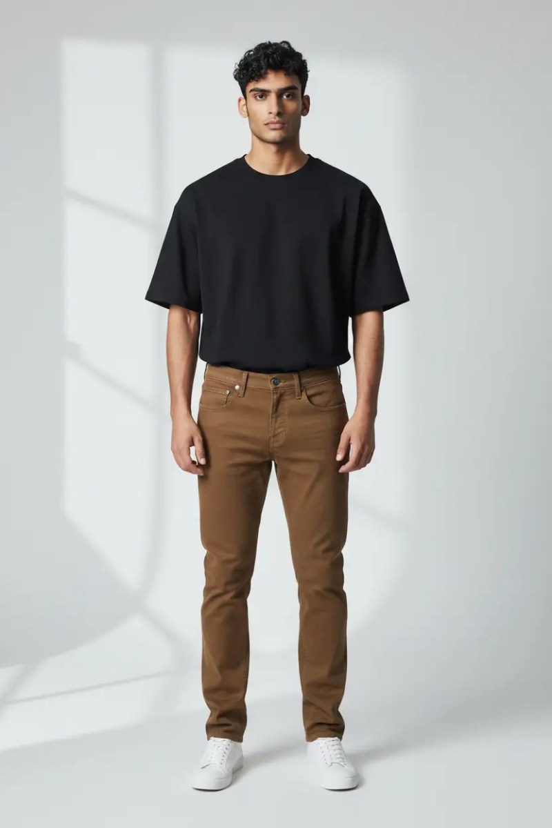 Paige-Federal Slim Straight Beige Brown Chino Pants