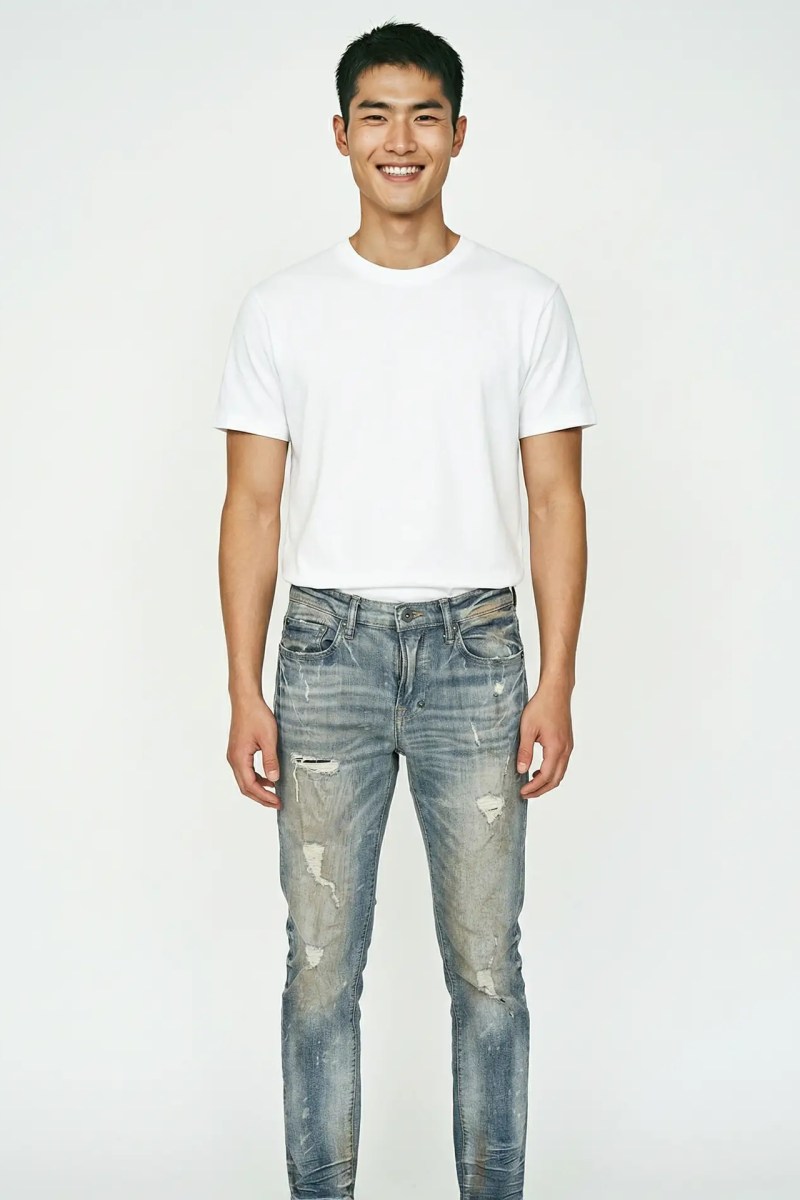 PRPS Super Skinny Designer Dirty Stretch Distressed